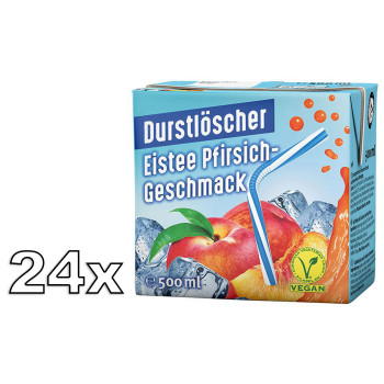 Durstlöscher Eistee Pfirsich Erfrischungsgetränk 24x500ml