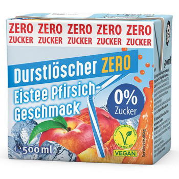 Durstlöscher Eistee Pfirsich Zero Erfrischungsgetränk