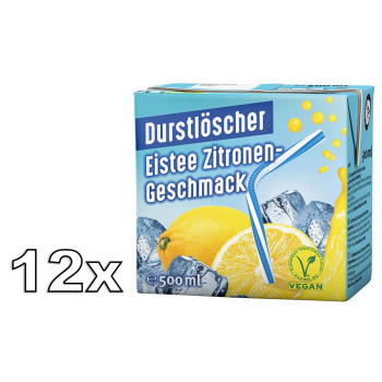 Durstlöscher Eistee Zitrone Erfrischungsgetränk 12x500ml