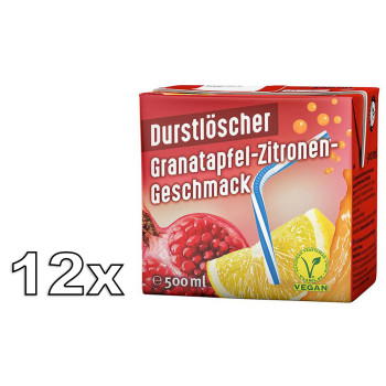 Durstlöscher Granatapfel Zitrone Erfrischungsgetränk 12x500ml