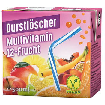 Durstlöscher Multivitamin 12-Frucht Erfrischungsgetränk