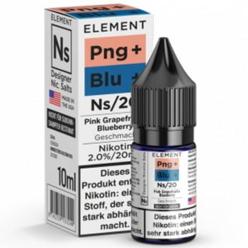 PnkBlu Pink Grapefruit Blueberry Ns20 10ml 20mg by Element e-Liquid