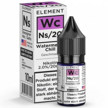 Wc Watermelon Chill Ns20 10ml 20mg by Element e-Liquid