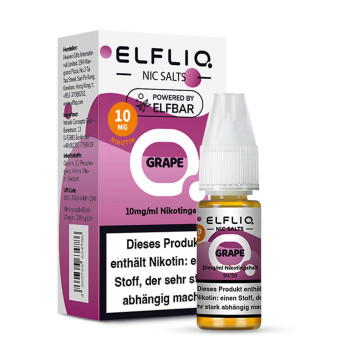 ELFLIQ – Grape NicSalt Liquid by Elf Bar 10ml / 10mg