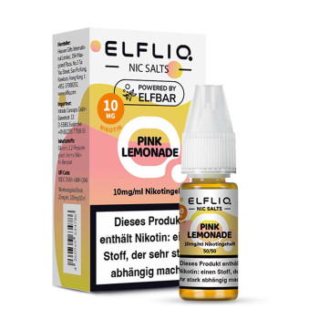 ELFLIQ – Pink Lemonade NicSalt Liquid by Elf Bar 10ml / 10mg