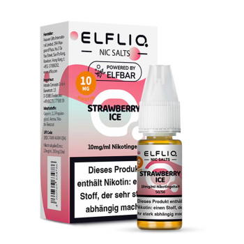 ELFLIQ – Strawberry Ice NicSalt Liquid by Elf Bar 10ml / 10mg