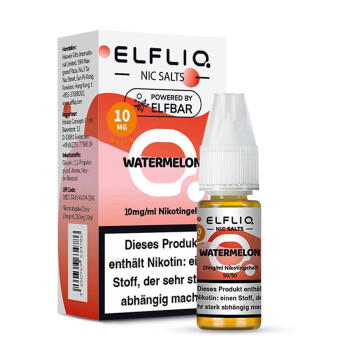 ELFLIQ – Watermelon NicSalt Liquid by Elf Bar 10ml / 10mg