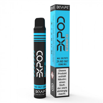 EXvape EXPOD E-Zigarette 20mg 500 Züge 400mAh NicSalt Blueberry Ice