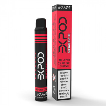 EXvape EXPOD E-Zigarette 20mg 500 Züge 400mAh NicSalt Strawberry Ice