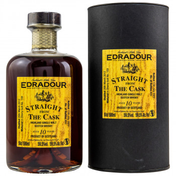Edradour 2012/2022 - 10 y.o. - Straight from the Cask Sherry Butt Nr. 159 Single Malt Scotch Whisky 59,5% Vol. 500ml
