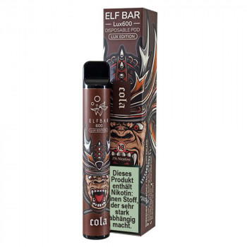 Elf Bar Lux600 E-Zigarette 20mg 600 Züge 550mAh NicSalt Cola