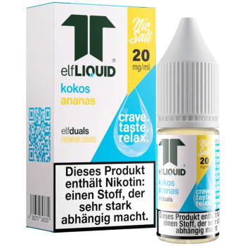 Elf-Liquid Dual Kokos Ananas NicSalt Liquid