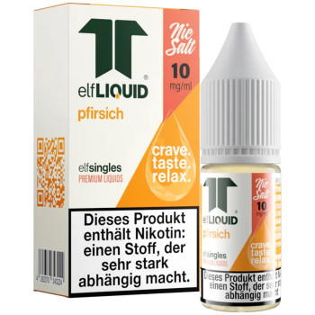 Elf-Liquid Single Pfirsich NicSalt Liquid 10ml / 10mg