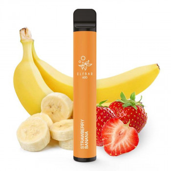 ElfBar 600 E-Zigarette 20mg 600 Züge 550mAh NicSalt Strawberry Banana