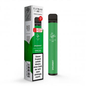 Elf Bar 600 E-Zigarette 600 Züge 550mAh Spearmint 20mg