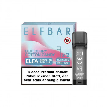 Elf Bar ELFA 2ml 20mg NicSalt Prefilled Pods 2er Pack Blueberry Cotton Candy
