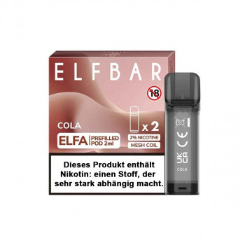 Elf Bar ELFA 2ml 20mg NicSalt Prefilled Pods 2er Pack Cola