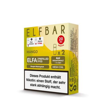 ElfBar ELFA - Mango -  Prefilled Pods 2er Pack - 2ml 20mg NicSalt