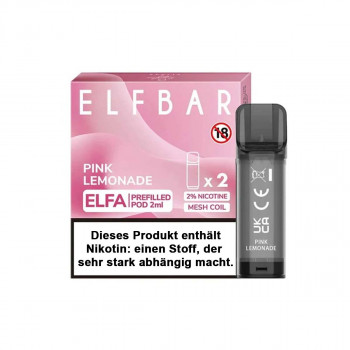 Elf Bar ELFA 2ml 20mg NicSalt Prefilled Pods 2er Pack Pink Lemonade