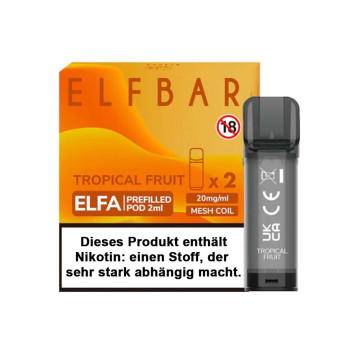 ElfBar ELFA - Tropical Fruit -  Prefilled Pods 2er Pack - 2ml 20mg NicSalt