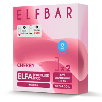 ElfBar ELFA – Cherry – Prefilled Pod 2er Pack 2ml 0mg