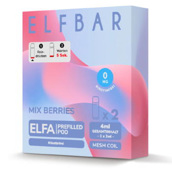 ElfBar ELFA – Mix Berries – Prefilled Pod 2er Pack 2ml 0mg