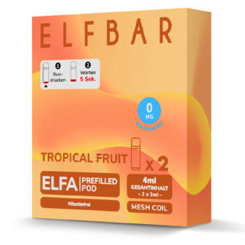 ElfBar ELFA – Tropical Fruit – Prefilled Pod 2er Pack 2ml 0mg