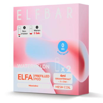 ElfBar ELFA – Watermelon – Prefilled Pod 2er Pack 2ml 0mg