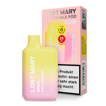 Lost Mary E-Zigarette 20mg 600 Züge 360mAh NicSalt Pink Lemonade