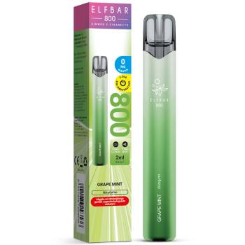 Elfbar 800 Einweg E-Zigarette – Grape Mint Nikotinfrei