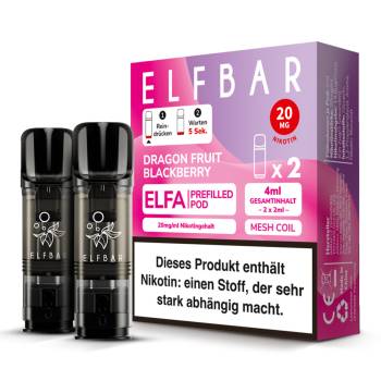 Elfbar ELFA – Dragon Fruit Blackberry – Prefilled Pod 2er Pack Elfbar ELFA – Dragon Fruit Blackberry – Prefilled Pod 2er Pack