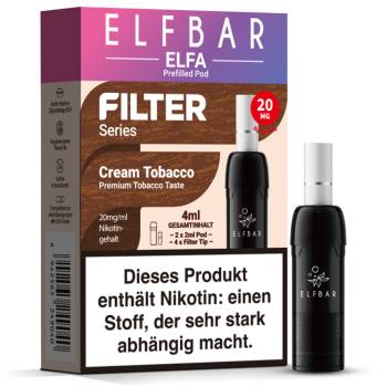 Elfbar ELFA Filter Series – Cream Tobacco – Prefilled Pod 2er Pack