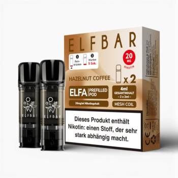 Elfbar ELFA – Hazelnut Coffee – Prefilled Pod 2er Pack Elfbar ELFA – Hazelnut Coffee – Prefilled Pod 2er Pack