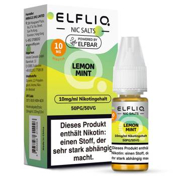 Elfbar ELFLIQ Lemon Mint NicSalt Liquid 10ml / 10mg