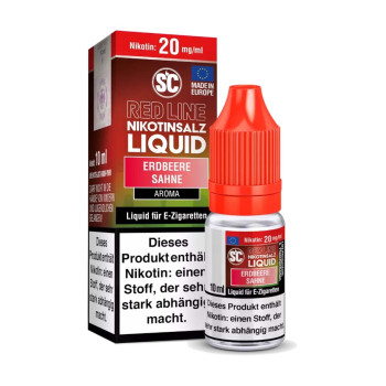 Erdbeere Sahne – Red Line NicSalt Liquid by SC