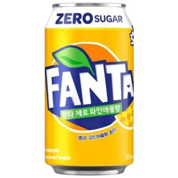 Fanta Pineapple Zero Sugar Korea 350ml Erfrischungsgetränk