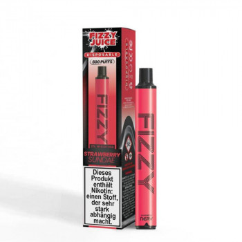 Fizzy Juice E-Zigarette 20mg 600 Züge 550mAh NicSalt Strawberry Sundae