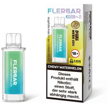 Flerbar – Chewy Watermelon – Prefilled Pod 2er Pack 2ml 20mg NicSalt