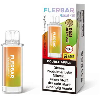 Flerbar – Double Apple – Prefilled Pod 2er Pack 2ml 20mg NicSalt