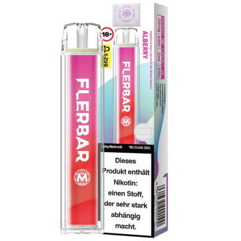 Flerbar M Alberry E-Zigarette 20mg 600 Züge 550mAh