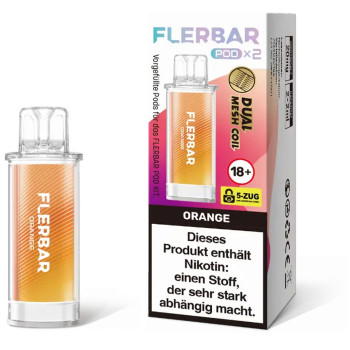 Flerbar – Orange – Prefilled Pod 2er Pack 2ml 20mg NicSalt