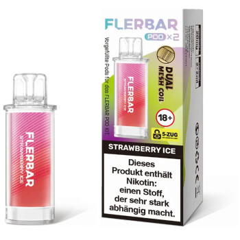 Flerbar – Strawberry Ice – Prefilled Pod 2er Pack 2ml 20mg NicSalt