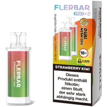 Flerbar – Strawberry Kiwi – Prefilled Pod 2er Pack 2ml 20mg