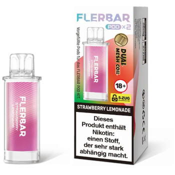 Flerbar – Strawberry Lemonade – Prefilled Pod 2er Pack 2ml 20mg NicSalt