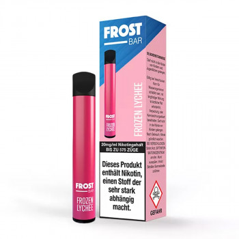 Frost Bar E-Zigarette 20mg 575 Züge 400mAh NicSalt Frozen Lychee