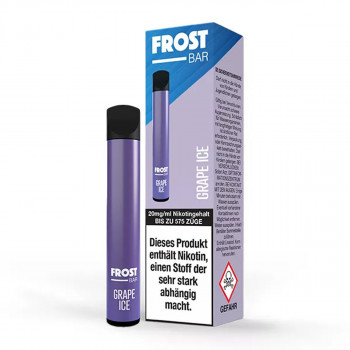 Frost Bar E-Zigarette 20mg 575 Züge 400mAh NicSalt Grape Ice