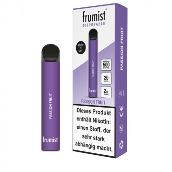Frumist E-Zigarette 20mg 500 Züge 400mAh NicSalt Passion Fruit