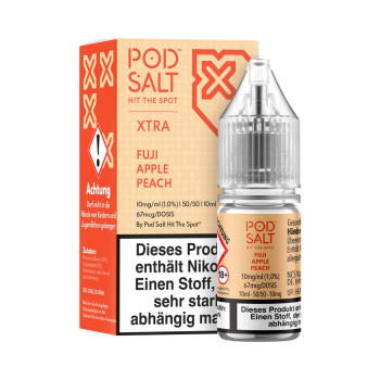 Fuji Apple Peach NicSalt Liquid by Pod Salt Xtra 10ml / 10mg