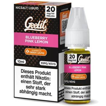Geekit Blueberry Pink Lemon NicSalt Liquid