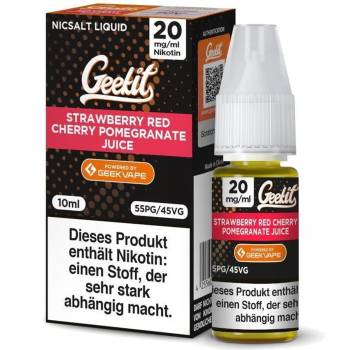Geekit Strawberry Red Cherry Pomegranate Juice NicSalt Liquid
